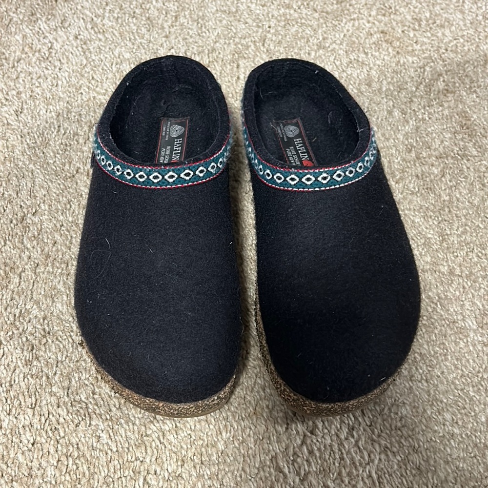 Womens Haflinger wool clog